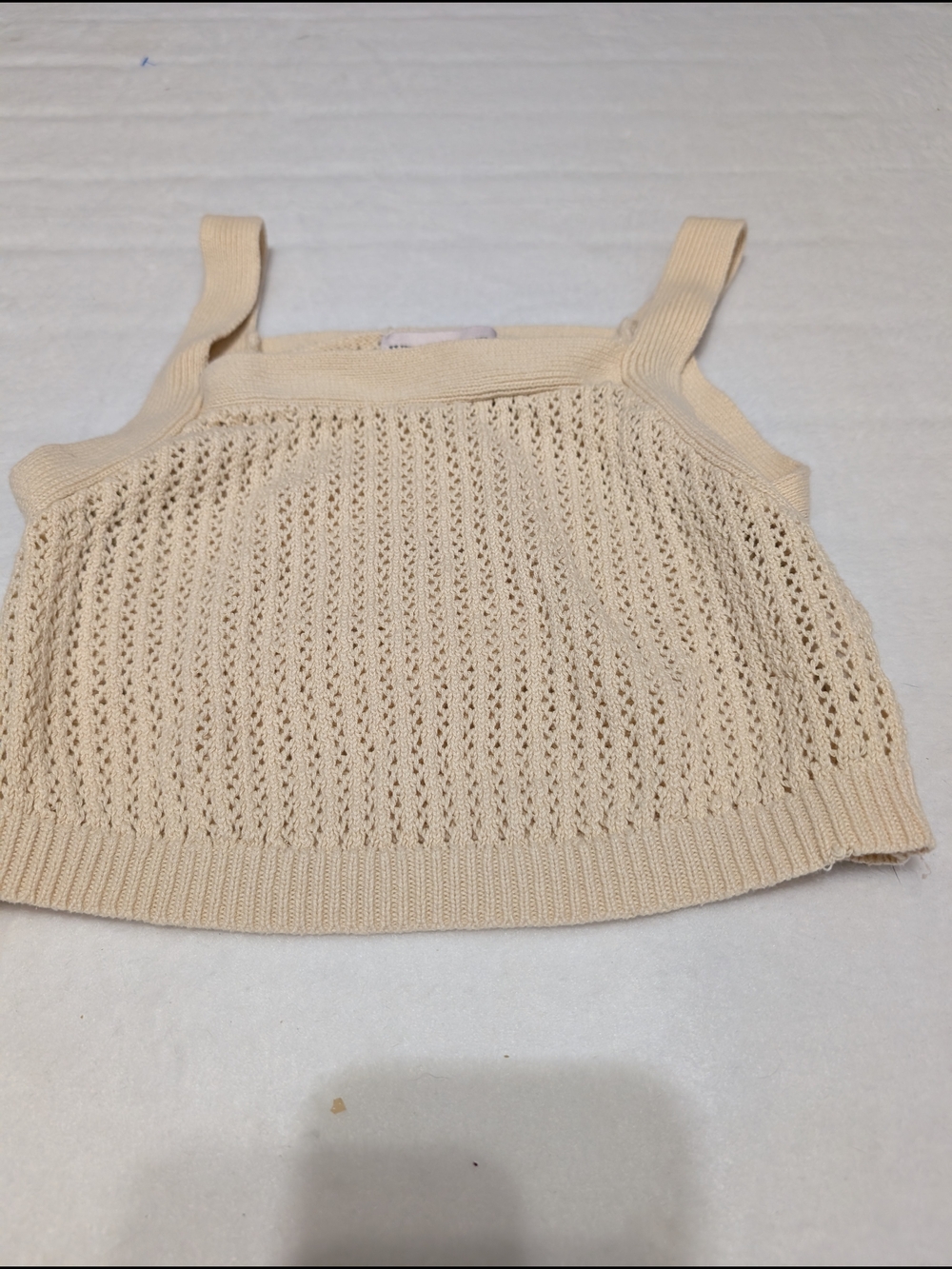 Willow And Wind Beige‎ Knit Crop Tank Top - Unbranded Size Medium Babydoll
